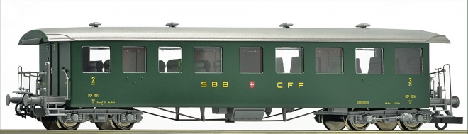 Passenger car 2nd/3rd class of Seetalbahn type BC<br /><a href='images/pictures/Roco/224719.jpg' target='_blank'>Full size image</a>